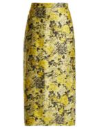 Erdem Maira Floral Jacquard Pencil Skirt