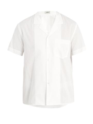 Commas Notch-lapel Chest-pocket Cotton Shirt