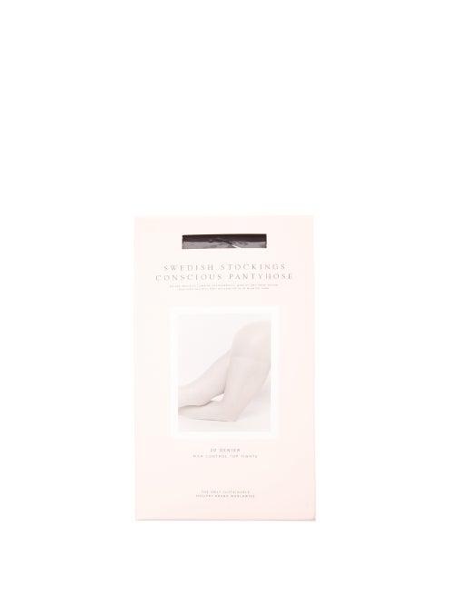 Ladies Lingerie Swedish Stockings - Moa 20-denier Control Tights - Womens - Black