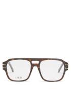 Dior - Diorsignature Aviator Acetate Glasses - Womens - Brown