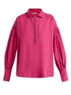 Matchesfashion.com Marni - Pleated Cotton Shirt - Womens - Pink