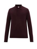 Matchesfashion.com Paul Smith - Striped-placket Merino-wool Polo Shirt - Mens - Burgundy