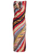 Matchesfashion.com Vivienne Westwood Anglomania - Virginia Printed Georgette Midi Dress - Womens - Multi