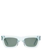 Matchesfashion.com Sun Buddies - Greta Square Acetate Sunglasses - Mens - Blue