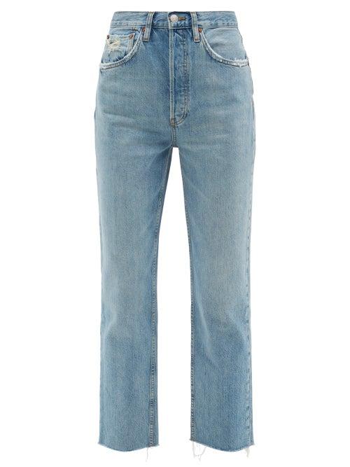 Re/done - 70s Ultra High-rise Stovepipe Straight-leg Jeans - Womens - Light Blue