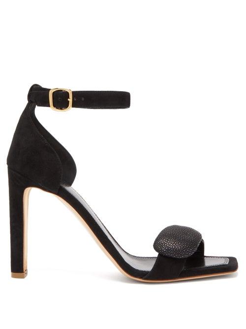Matchesfashion.com Rupert Sanderson - Melissa Pebble Suede Sandals - Womens - Black
