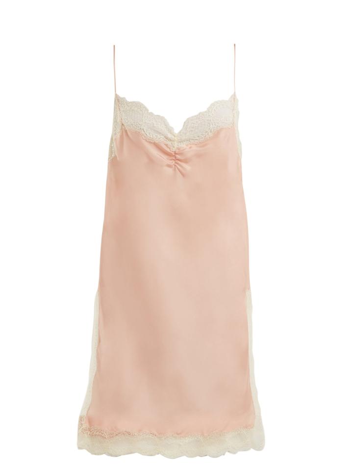 Gucci Floral-lace Detailed Silk Cami