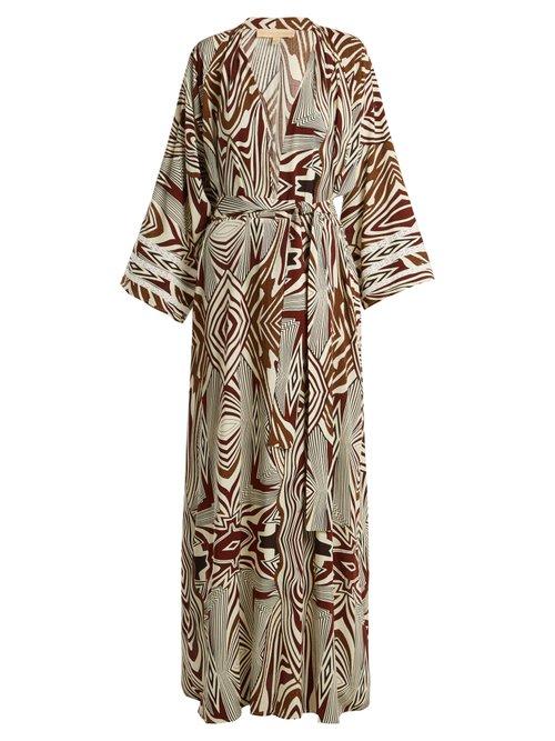 Matchesfashion.com Melissa Odabash - Lou Lou V Neck Dress - Womens - White Multi