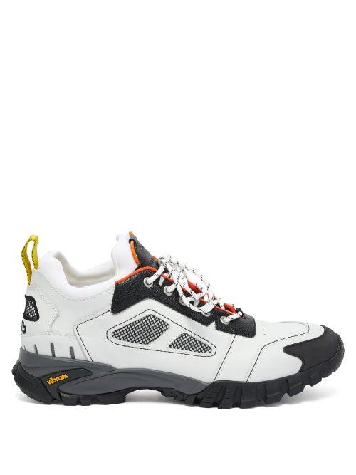 Matchesfashion.com Heron Preston - Security Low Top Leather Trainers - Mens - White