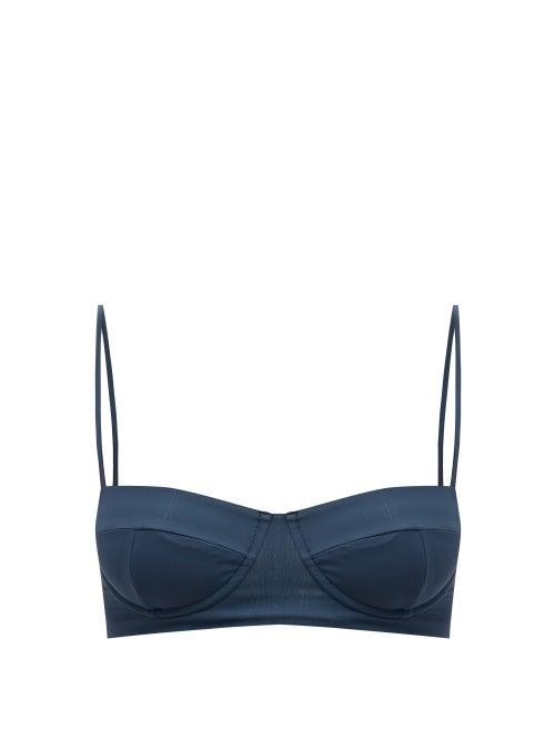 Matchesfashion.com Haight - Corset Underwired Bikini Top - Womens - Blue