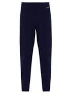 Matchesfashion.com Balenciaga - Logo Print Jersey Track Pants - Mens - Navy