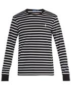 Matchesfashion.com Polo Ralph Lauren - Striped Long Sleeved Cotton T Shirt - Mens - Black Multi
