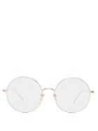 Linda Farrow Round-frame Rose Gold-plated Glasses
