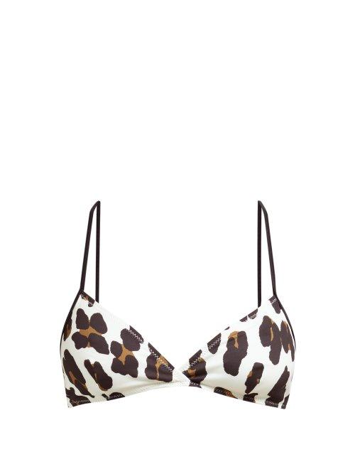 Matchesfashion.com Solid & Striped - The Brigitte Leopard Print Bikini Top - Womens - Leopard