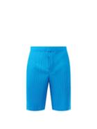 Homme Pliss Issey Miyake - Technical-pleated Shorts - Mens - Blue