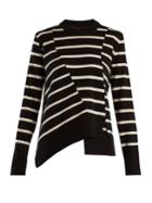 Proenza Schouler Panelled Crew-neck Striped Wool-blend Sweater