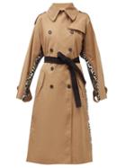 Matchesfashion.com No. 21 - Leopard-print Cotton-gabardine Trench Coat - Womens - Camel