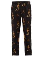 Matchesfashion.com Desmond & Dempsey - Sirena Printed Cotton Pyjama Trousers - Mens - Black Multi