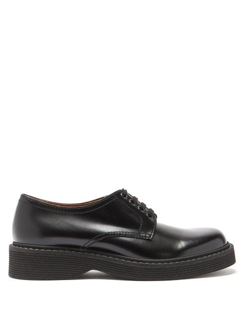 Matchesfashion.com Marni - Ridged-sole Leather Derby Shoes - Mens - Black