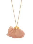 Matchesfashion.com Elise Tsikis - Cuidad Silk Flower & 18kt Gold Necklace - Womens - Pink