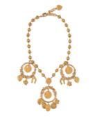 Matchesfashion.com Dolce & Gabbana - Cameo And Good Luck Charm Necklace - Womens - Gold