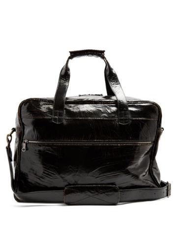 Matchesfashion.com Marc Marmel - Midi Marc Cracked Leather Holdall - Mens - Black