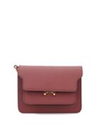 Ladies Bags Marni - Trunk Mini Saffiano-leather Shoulder Bag - Womens - Burgundy
