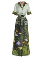 F.r.s - For Restless Sleepers Floral-print Tie-waist Silk-twill Shirtdress