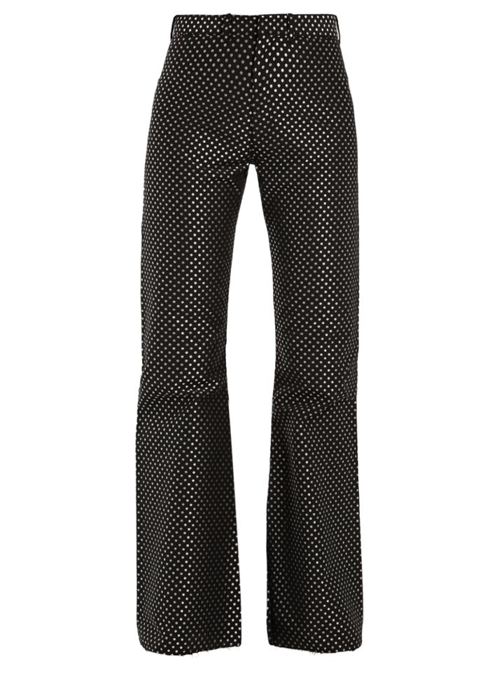 Marques'almeida Kick-flare Polka-dot Jacquard Trousers