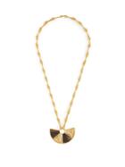 Matchesfashion.com Joelle Kharrat - Peacock Pendant Gold Plated And Wood Necklace - Womens - Brown