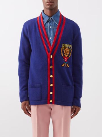 Gucci - X Yuko Higuchi Wool Cardigan - Mens - Blue Multi