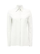 Matchesfashion.com Gabriela Hearst - Timmins Leather Shirt - Womens - White