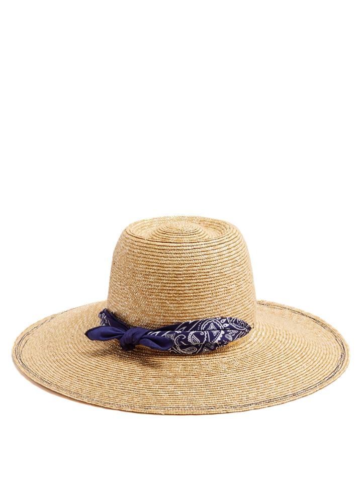 Lola Hats Windsock Bandanna-print Straw Hat