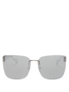 Matchesfashion.com Balenciaga - Square Metal Sunglasses - Womens - Silver