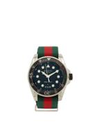 Matchesfashion.com Gucci - Dive Web Striped Stainless Steel Watch - Mens - Multi