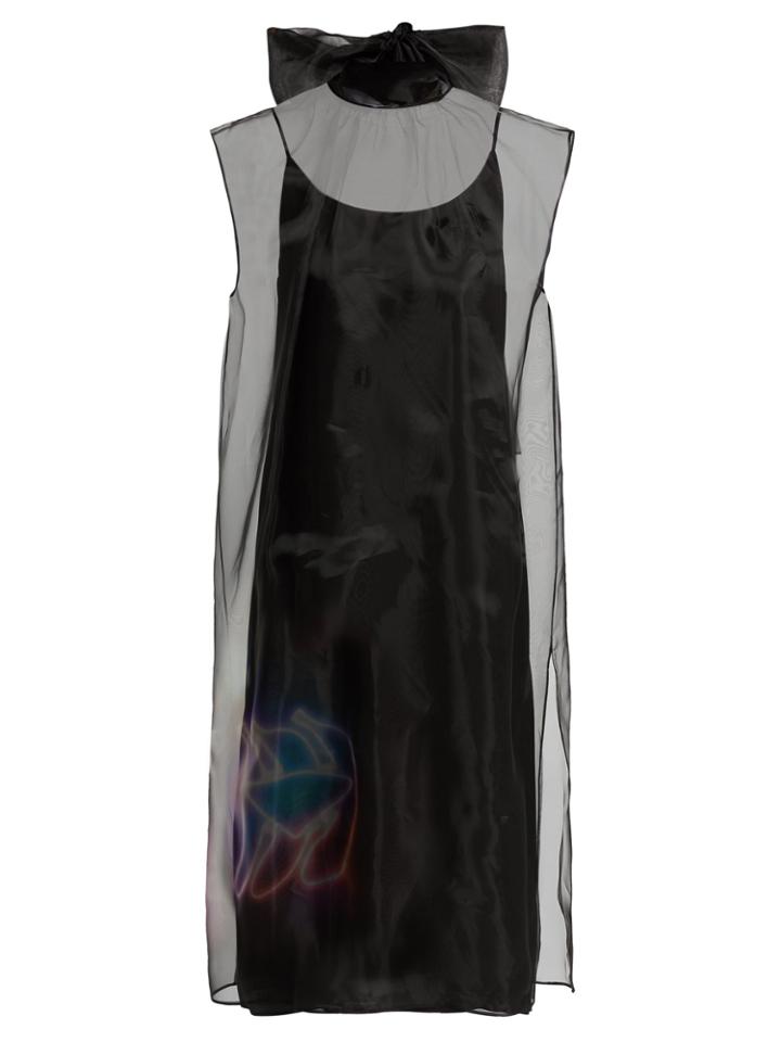 Prada Banana-print Voile Dress