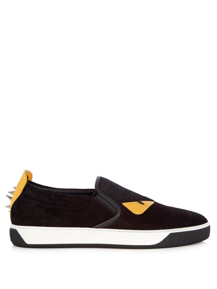 Fendi Bag Bugs Slip-on Leather Trainers