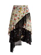Preen Line Rochelle Floral-print Crepe De Chine Skirt