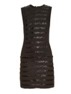 Sonia Rykiel Collarless Striped Tweed Dress