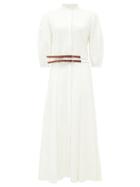 Matchesfashion.com Gabriela Hearst - Lewis Belted Dress - Womens - Ivory
