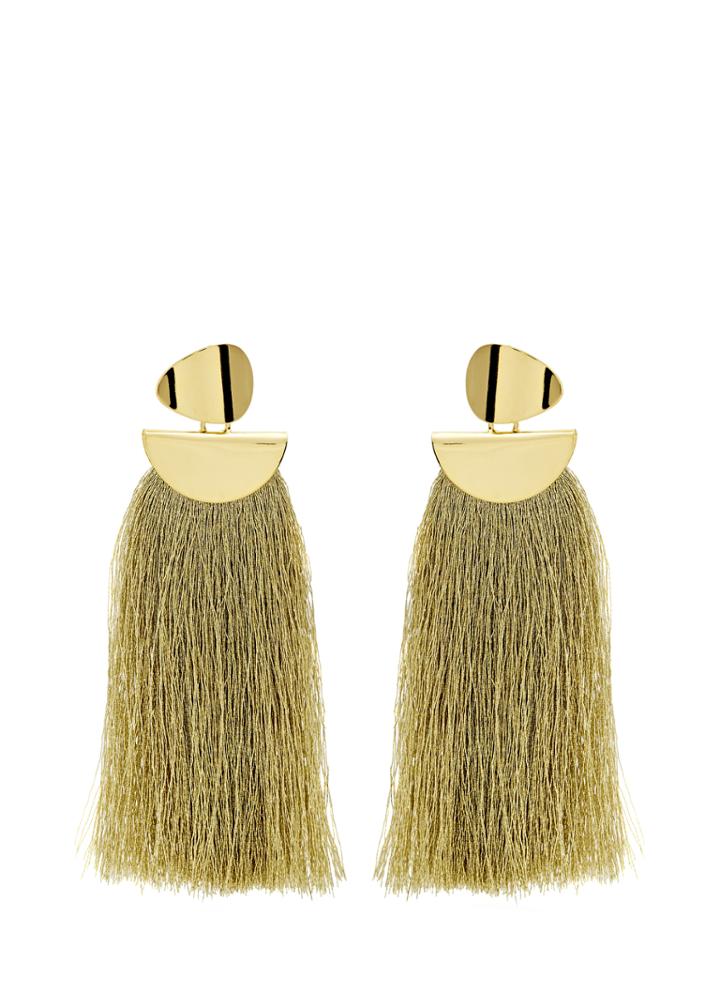 Lizzie Fortunato Crater Fringe-drop Gold-plated Earrings