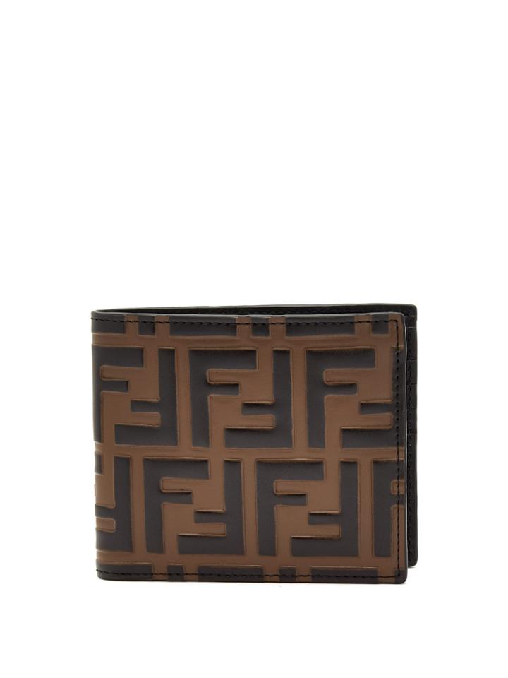 Fendi Logo-embossed Bi-fold Leather Wallet