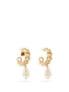Ladies Jewellery Rosantica - Comedy Pearl Chain-hoop Earrings - Womens - Pearl