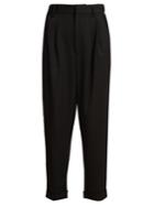 Mm6 Maison Margiela Straight-leg Turned-up Twill Trousers