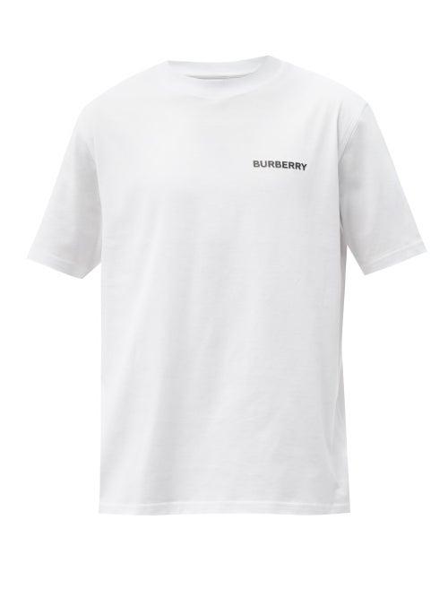 Burberry - Mac Logo-print Cotton-jersey T-shirt - Mens - White