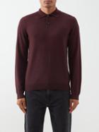 A.p.c. - Jerry Merino Polo Shirt - Mens - Burgundy