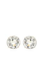 Matchesfashion.com Miu Miu - Large Crystal Stud Clip Earrings - Womens - Crystal