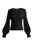 Matchesfashion.com Staud - Shelly Wool Blend Sweater - Womens - Black
