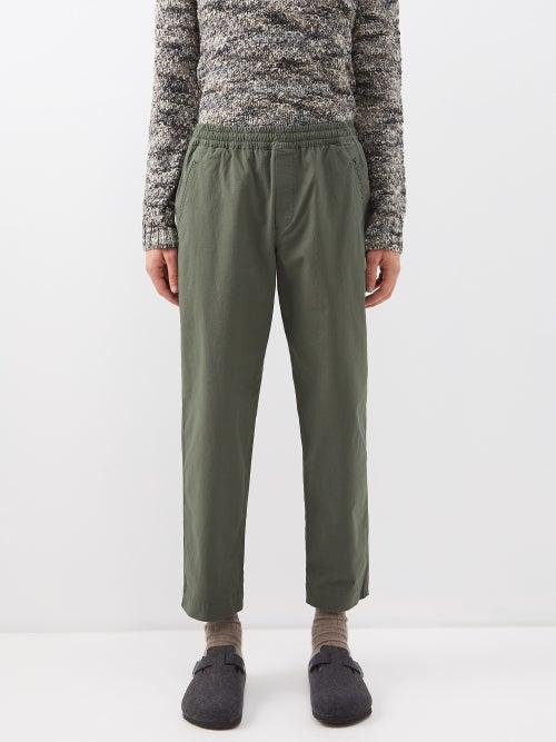 Folk - Assembly Organic-cotton Blend Trousers - Mens - Khaki