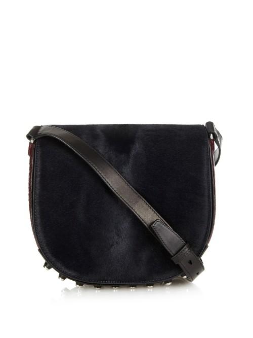 Alexander Wang Alpha Lia Calf-hair And Leather Cross-body Bag